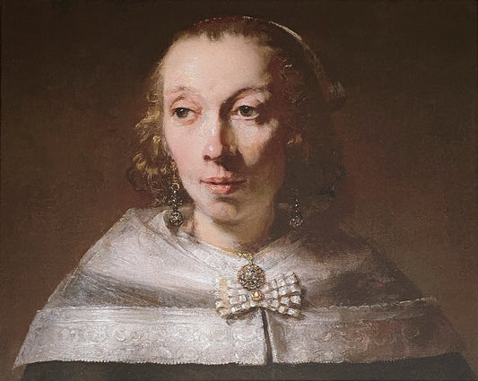Rembrandt, 2.5D Artistic Silkscreen, 3D Material Relief Work, Golden Age Baroque Chiaroscuro, Collectible Artisan Finish